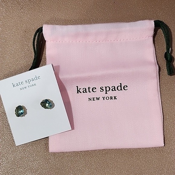 NWT Kate Spade Blue Treasure Trove Pierced Goldtone Earrings - Picture 3 of 3